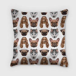 Подушка квадратная Текстура собак, цвет: 3D-принт