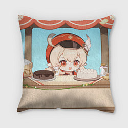 Подушка квадратная Genshin Impact Кли cute chibi