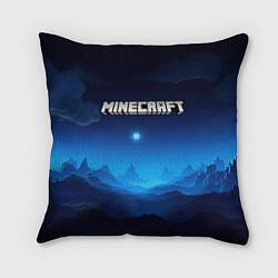 Подушка квадратная Minecraft logo night