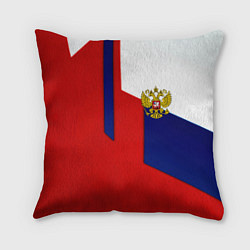 Подушка квадратная Спортивная текстура герб России
