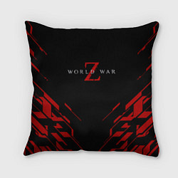 Подушка квадратная World war z текстура геометрия