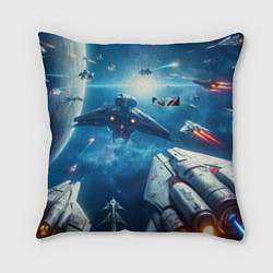 Подушка квадратная Mass Effect - space neon