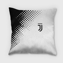 Подушка квадратная Juventus sport black geometry, цвет: 3D-принт