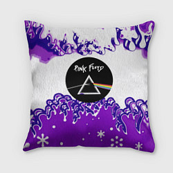 Подушка квадратная Pink floyd violet splash, цвет: 3D-принт