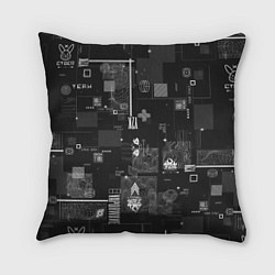 Подушка квадратная Y2k aesthetics print, цвет: 3D-принт