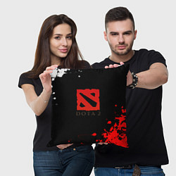 Подушка квадратная Dota 2 краски текстура, цвет: 3D-принт — фото 2