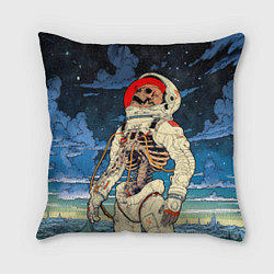 Подушка квадратная Скелет - астронавт