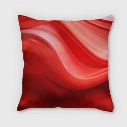 Подушка квадратная Красная волна, цвет: 3D-принт