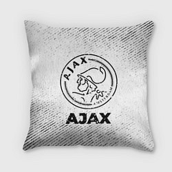 Подушка квадратная Ajax с потертостями на светлом фоне