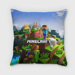 Подушка квадратная Minecraft pixel world
