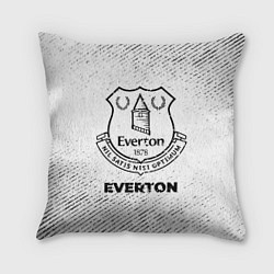 Подушка квадратная Everton с потертостями на светлом фоне, цвет: 3D-принт