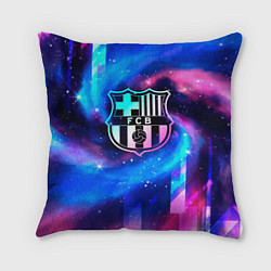 Подушка квадратная Barcelona неоновый космос, цвет: 3D-принт