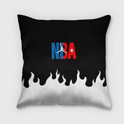Подушка квадратная Баскетбол нба огонь