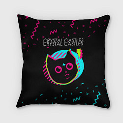 Подушка квадратная Crystal Castles - rock star cat