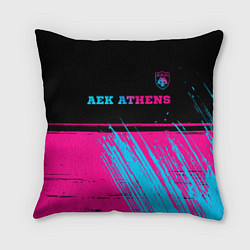 Подушка квадратная AEK Athens - neon gradient посередине