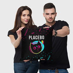 Подушка квадратная Placebo - rock star cat, цвет: 3D-принт — фото 2