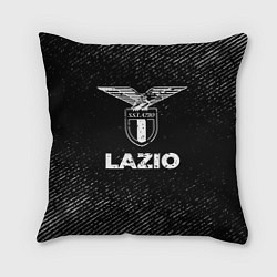 Подушка квадратная Lazio с потертостями на темном фоне