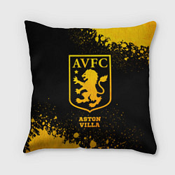 Подушка квадратная Aston Villa - gold gradient