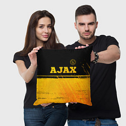 Подушка квадратная Ajax - gold gradient посередине, цвет: 3D-принт — фото 2