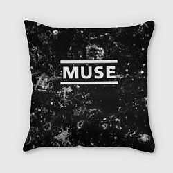 Подушка квадратная Muse black ice, цвет: 3D-принт