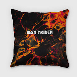 Подушка квадратная Iron Maiden red lava