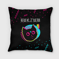 Подушка квадратная Burzum - rock star cat, цвет: 3D-принт