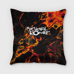 Подушка квадратная My Chemical Romance red lava