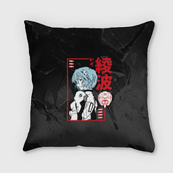 Подушка квадратная Evangelion - Рей Аянами, цвет: 3D-принт