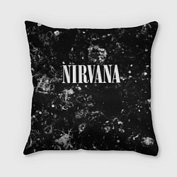 Подушка квадратная Nirvana black ice, цвет: 3D-принт