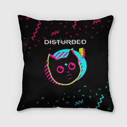 Подушка квадратная Disturbed - rock star cat