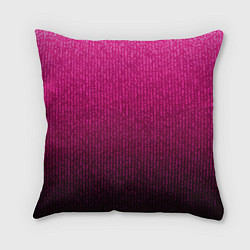 Подушка квадратная Яркий розовый градиент полоска