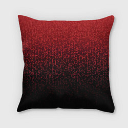 Подушка квадратная Градиент мозаика красно-чёрный