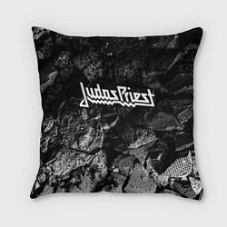 Подушка квадратная Judas Priest black graphite