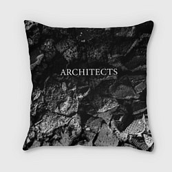 Подушка квадратная Architects black graphite, цвет: 3D-принт