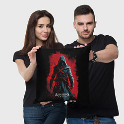 Подушка квадратная Assassins creed выход из темноты, цвет: 3D-принт — фото 2