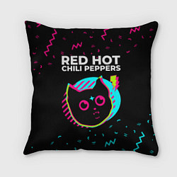 Подушка квадратная Red Hot Chili Peppers - rock star cat, цвет: 3D-принт
