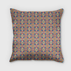 Подушка квадратная Марокканская мозаика цветочный узор, цвет: 3D-принт