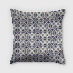 Подушка квадратная Сине-белая марокканская мозаика