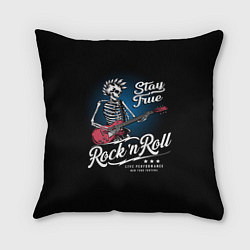 Подушка квадратная Rock and roll - punk