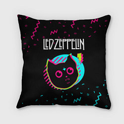 Подушка квадратная Led Zeppelin - rock star cat