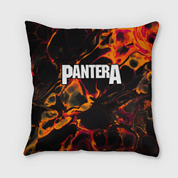Подушка квадратная Pantera red lava, цвет: 3D-принт
