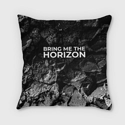 Подушка квадратная Bring Me the Horizon black graphite