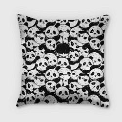 Подушка квадратная Выходной господина злодея с пандами, цвет: 3D-принт