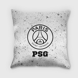 Подушка квадратная PSG sport на светлом фоне, цвет: 3D-принт