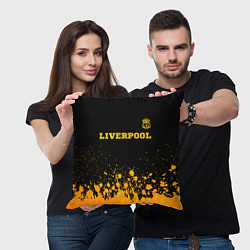 Подушка квадратная Liverpool - gold gradient посередине, цвет: 3D-принт — фото 2