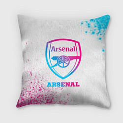 Подушка квадратная Arsenal neon gradient style