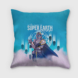 Подушка квадратная Helldivers 2: Super Earth, цвет: 3D-принт