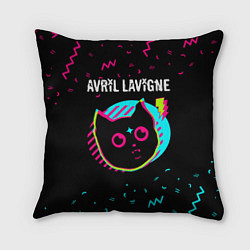 Подушка квадратная Avril Lavigne - rock star cat