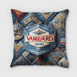 Подушка квадратная Vanguard denim patchwork - ai art