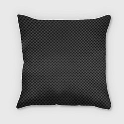 Подушка квадратная Тёмно-серый паттерн сетка, цвет: 3D-принт